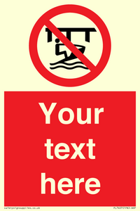 Custom Do not use watercraft in the vicinity of piers